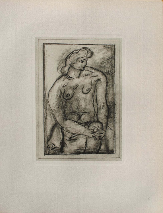 Modèle nu de face, Héliogravure, 1950 Georges Braque