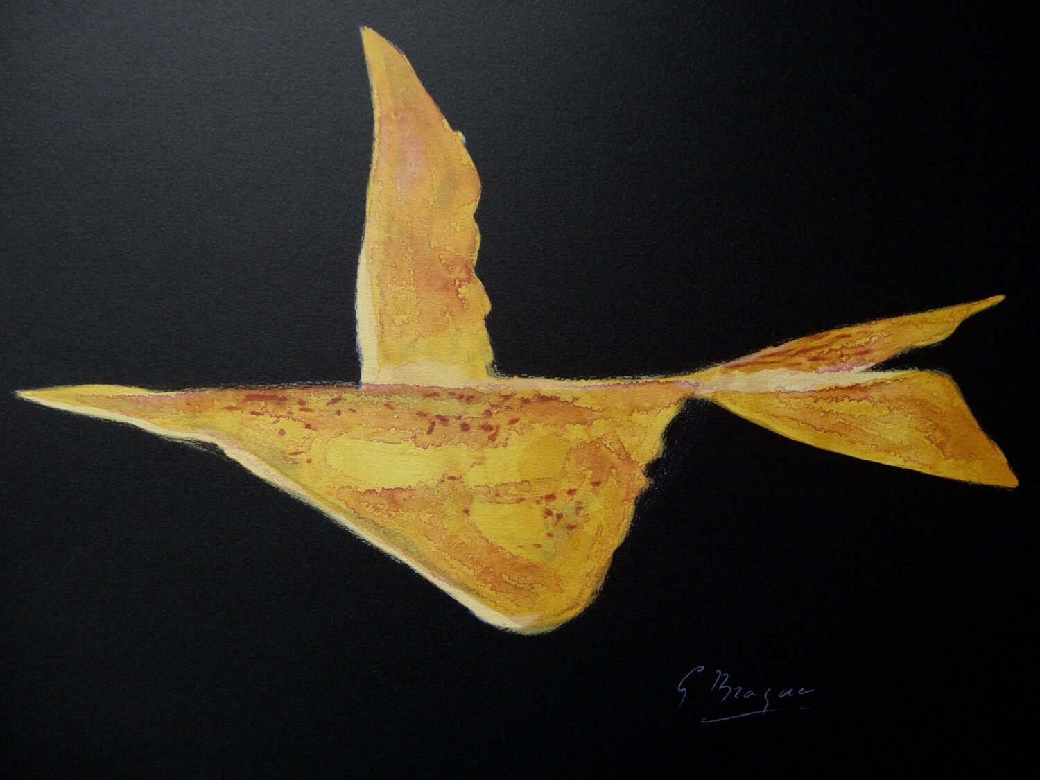 Composition dorée Georges Braque