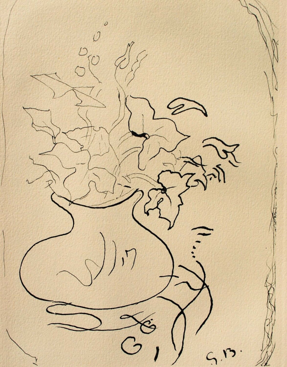 Le vase fleuri Georges Braque