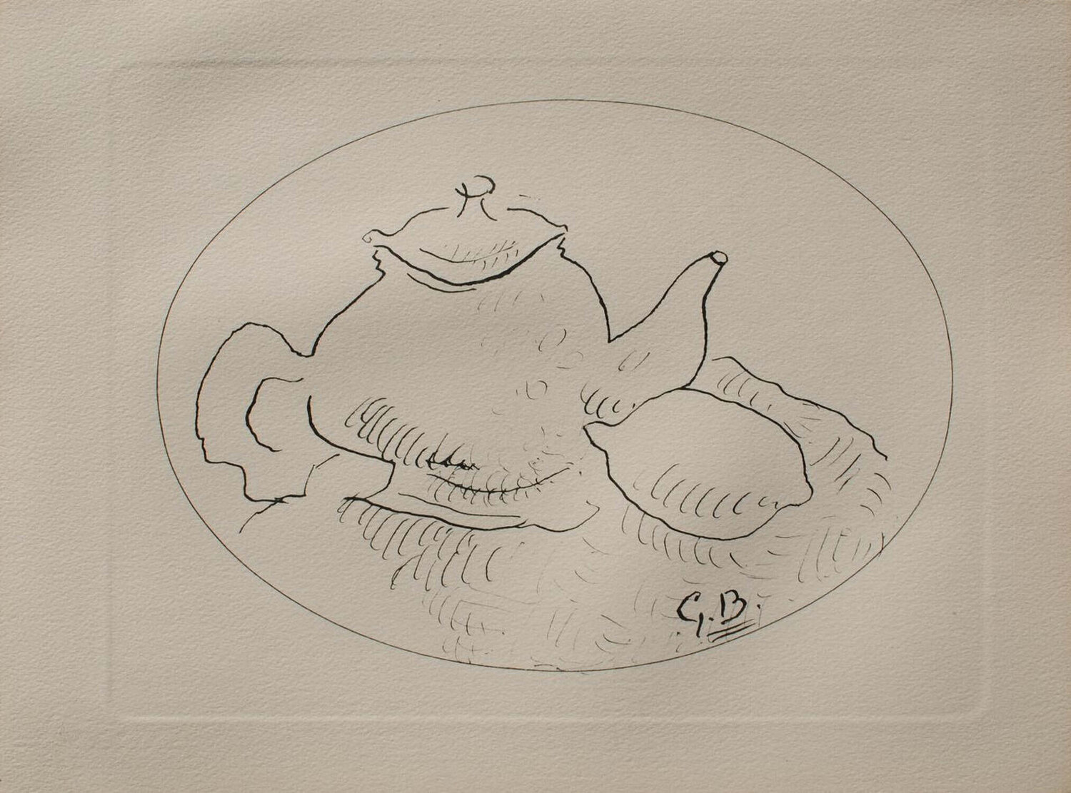 Nature morte à la théière Georges Braque Print for sale