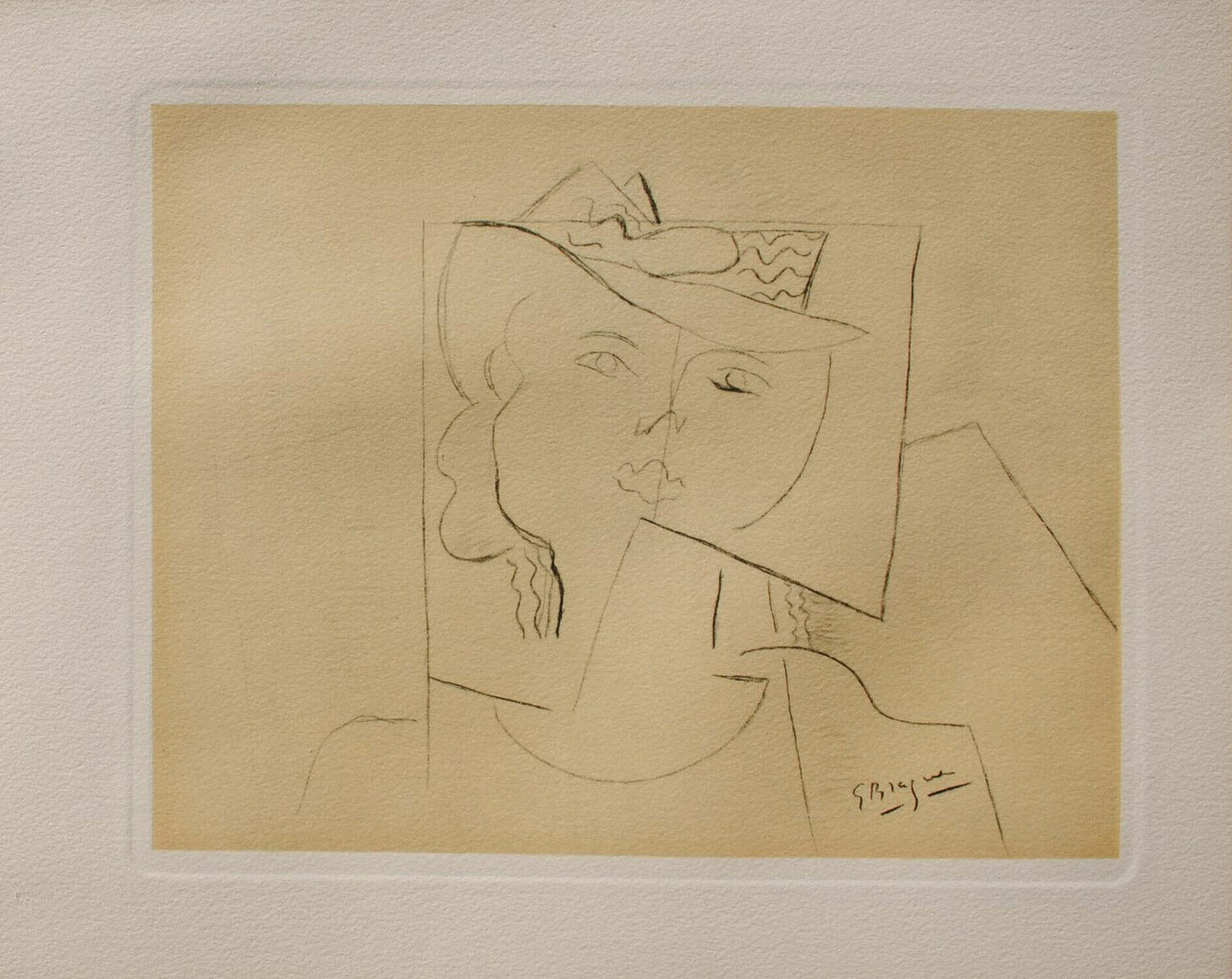 Couple moderne, Héliogravure, 1950 Georges Braque Afdruk te koop