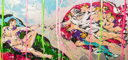The Creation of the Last Supper through Adam's Εyes di Antoni Dragan, Pittura in vendita su Singulart
