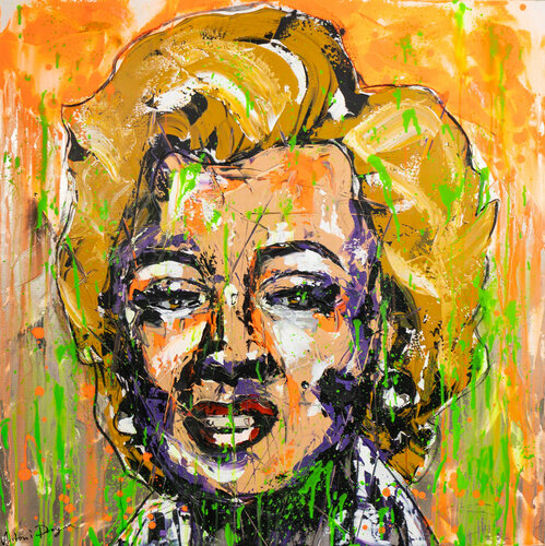 A smile is the best makeup a girl can wear "Marilyn Monroe" di Antoni Dragan, Pittura in vendita su Singulart