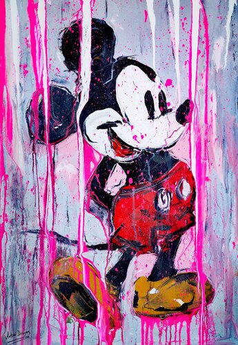 Mickey Mouse silver di Antoni Dragan, Pittura in vendita su Singulart