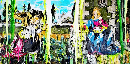 Annunciation at the Last Supper through Adam's Εyes van Antoni Dragan, Schilderij te koop op Singulart