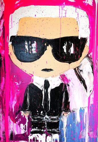 Karl Lagerfeld in Miami de Antoni Dragan, Pintura a la venta en Singulart