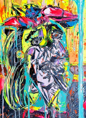 The weeping Woman got free van Antoni Dragan, Schilderij te koop op Singulart