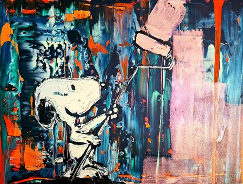Snoopy wants more art di Antoni Dragan, Pittura in vendita su Singulart