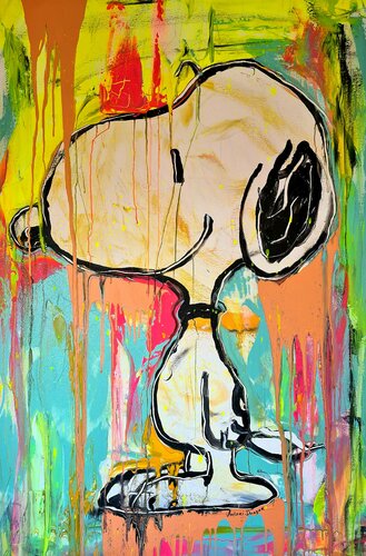 Snoopy meets Charlie Brown ⚡ di Antoni Dragan, Pittura in vendita su Singulart