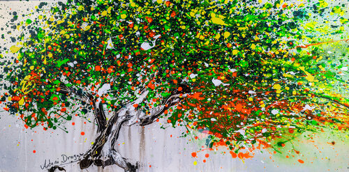 Kissing under the tree di Antoni Dragan, Pittura in vendita su Singulart