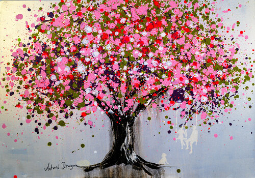 Couple under the tree de Antoni Dragan, Pintura a la venta en Singulart