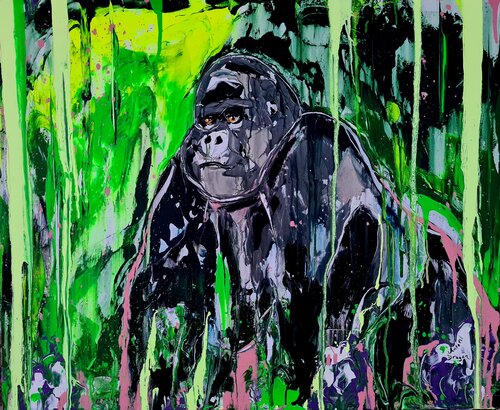 Pop Gorilla by Antoni Dragan, Painting for Sale on Singulart