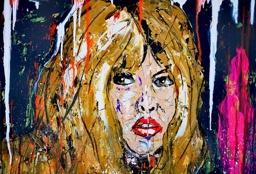 Brigitte Bardot progressive multipaint di Antoni Dragan, Pittura in vendita su Singulart