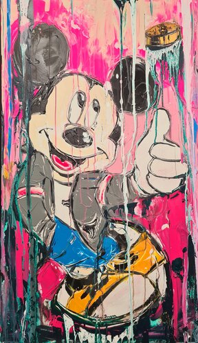 Achiever Mickey Mouse by Antoni Dragan, Painting for Sale on Singulart
