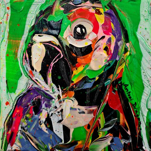 Little Parrot di Antoni Dragan, Pittura in vendita su Singulart