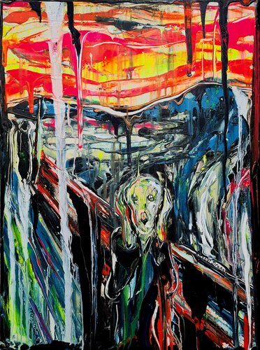 The melting scream then and now de Antoni Dragan, Pintura a la venta en Singulart