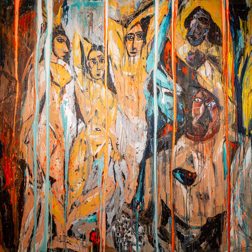 La minimisation des Demoiselles d'Avignon limited edition print von Antoni Dragan, Druck kaufen auf Singulart