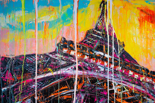 Paris Eiffel tower limited edition print van Antoni Dragan, Afdruk te koop op Singulart