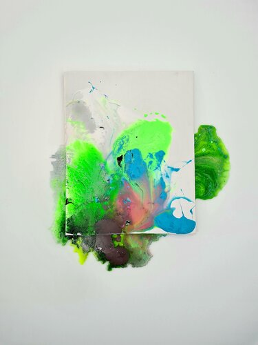 Borderless neon green di Antoni Dragan, Pittura in vendita su Singulart