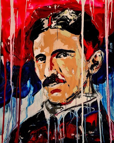 Tesla by Antoni Dragan, Painting for Sale on Singulart