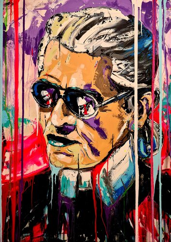 Karl Lagerfeld 👑 von Antoni Dragan, Malerei kaufen auf Singulart