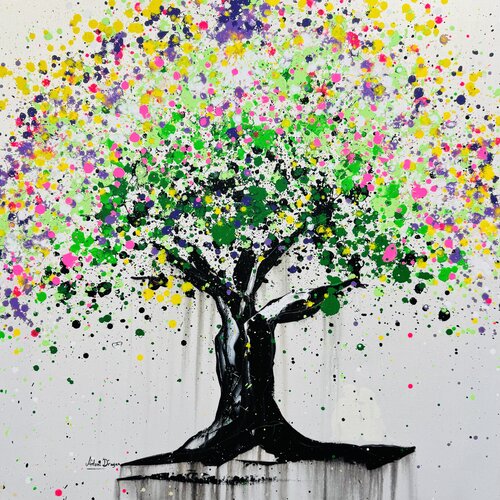 "Chromatic Arbor: A Symphony of Colors" de Antoni Dragan, Pintura a la venta en Singulart