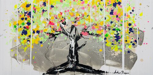 Eternal Embrace: The Tree of Light de Antoni Dragan, Pintura a la venta en Singulart