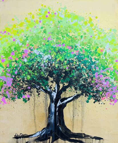 Tree of light gold di Antoni Dragan, Pittura in vendita su Singulart