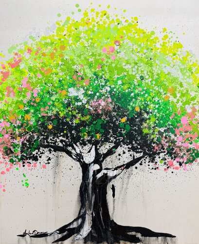 Tree of light silver di Antoni Dragan, Pittura in vendita su Singulart