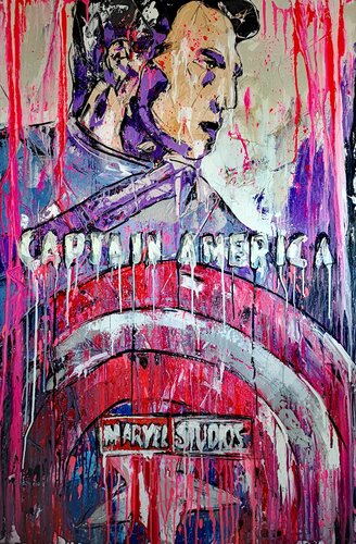 Captain America progressive multipaint von Antoni Dragan, Malerei kaufen auf Singulart