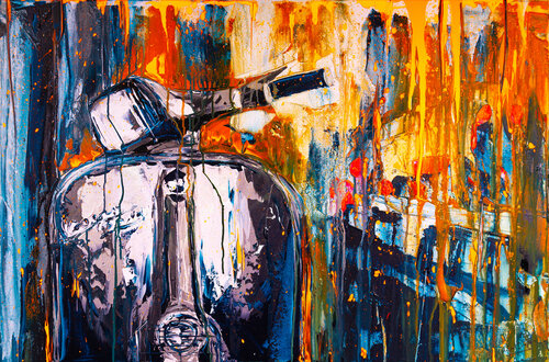 That rainy night (framed) di Antoni Dragan, Pittura in vendita su Singulart