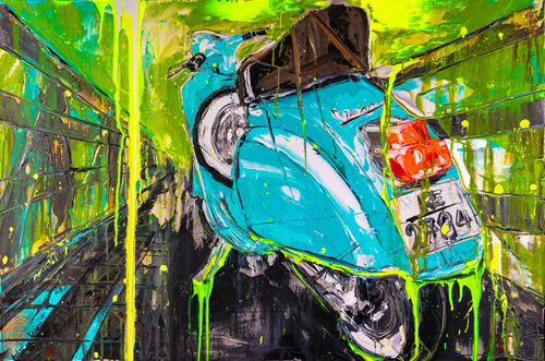 Ready for the trip (framed) di Antoni Dragan, Pittura in vendita su Singulart
