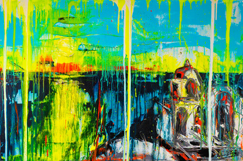 Mediterranean sunset (framed) di Antoni Dragan, Pittura in vendita su Singulart