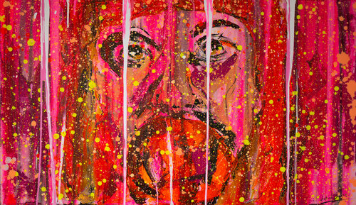 hidden in the pink cloud by Antoni Dragan, Painting for Sale on Singulart