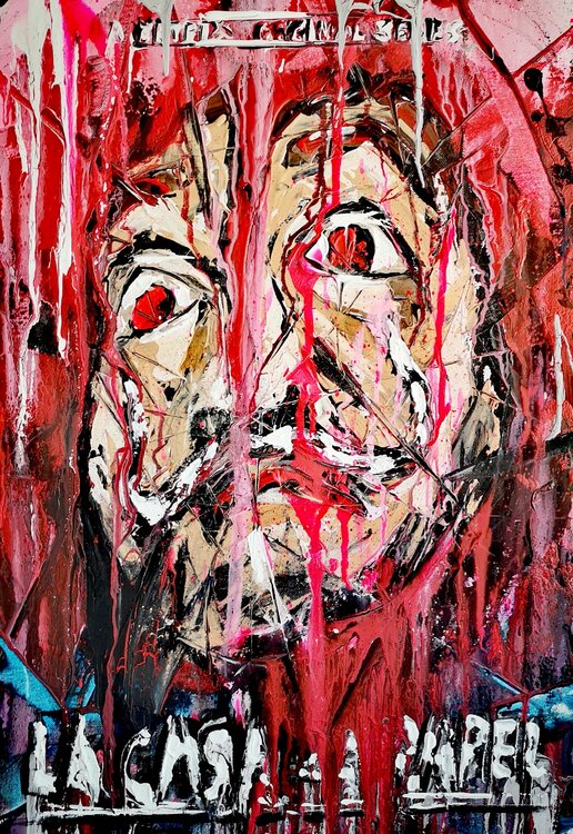 Casa de Papel (framed) progressive multipaint Antoni Dragan