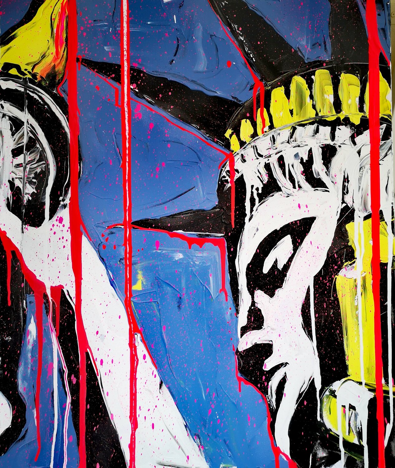 Pop art statue of Liberty Antoni Dragan
