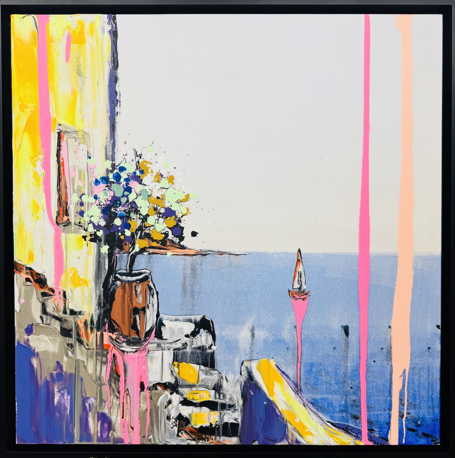 Sunlit Aegean Passage Antoni Dragan Origineel schilderij te koop