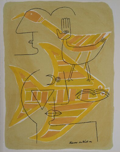 Portrait surréaliste (Traces interstices) von Victor Brauner, Druck kaufen auf Singulart