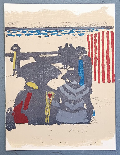 Saint-Jean-de-Luz : La Plage by Maurice Brianchon, Print for Sale on Singulart