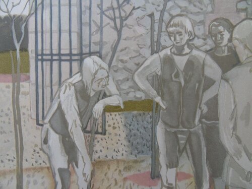 Le vieillard et les trois jeunes homme by Maurice Brianchon, Print for Sale on Singulart