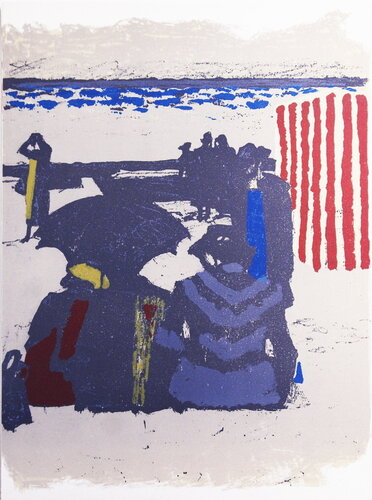 Saint-Jean-de-Luz, La Plage - 1964 Lithograph 10" x 7.5" by Maurice Brianchon, Print for Sale on Singulart