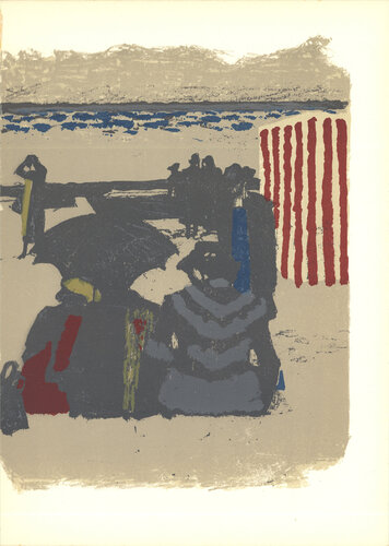 Saint-Jean-de-Luz, La Plage (Lg) - 1964 Lithograph 11.5" x 8.25" by Maurice Brianchon, Print for Sale on Singulart