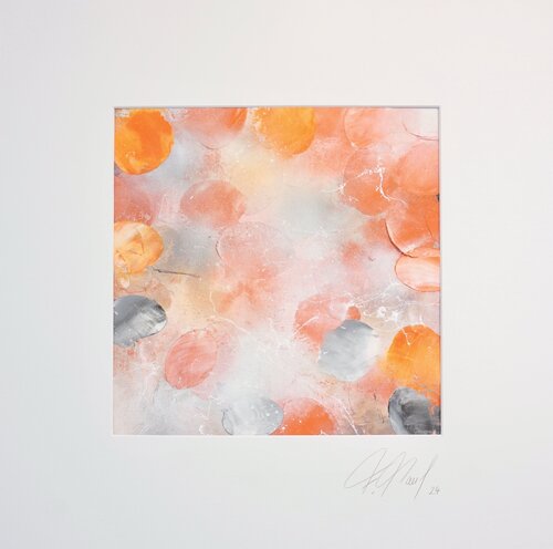 Orange Lotus Mini I di Frederic Paul, Pittura in vendita su Singulart