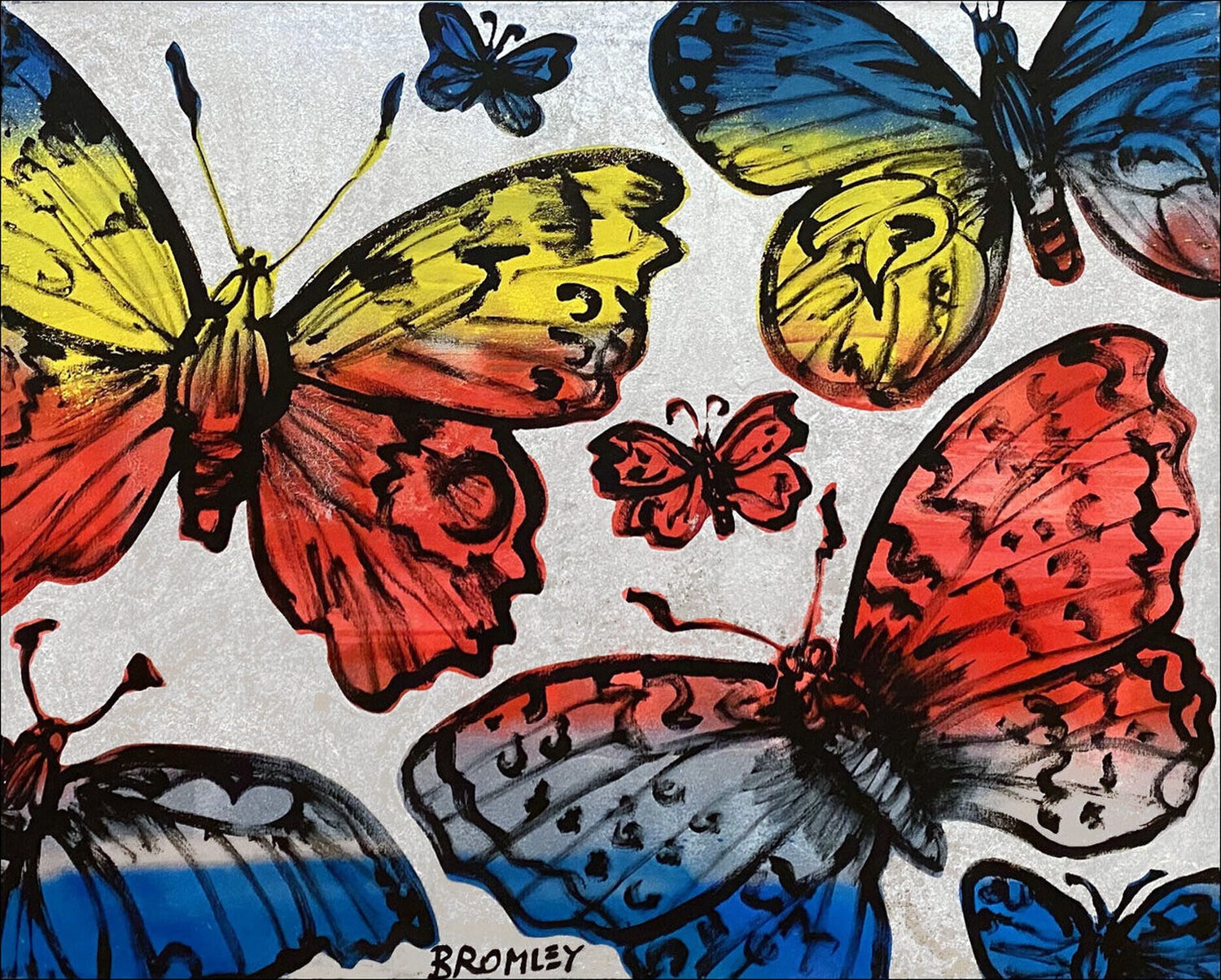 Butterflies David Bromley Dipinto originale in vendita