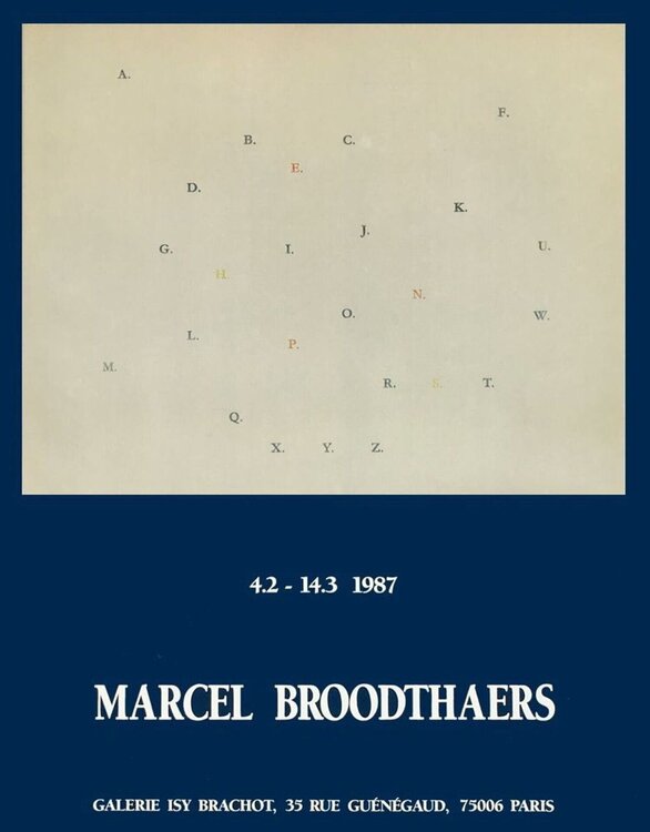 Expo 87 - Galerie Isy Brachot Marcel Broodthaers