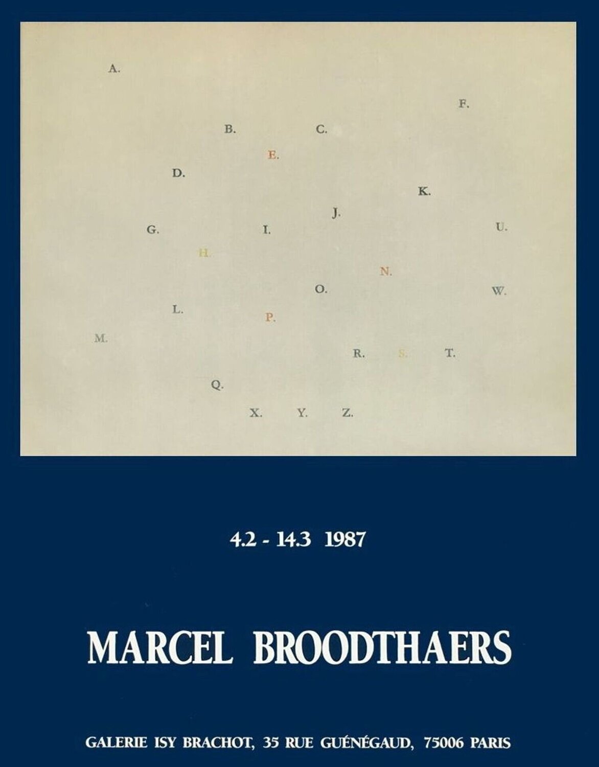 Expo 87 - Galerie Isy Brachot Marcel Broodthaers Druck zu verkaufen