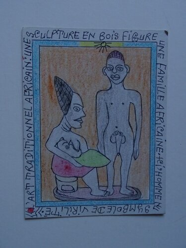 Lovers by Frédéric Bruly Bouabré, Work on Paper for Sale on Singulart
