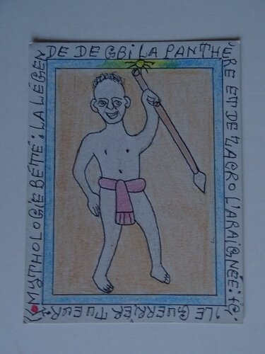 The Hunter par Frédéric Bruly Bouabré, Œuvre sur papier en vente sur Singulart