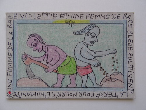 Working par Frédéric Bruly Bouabré, Œuvre sur papier en vente sur Singulart