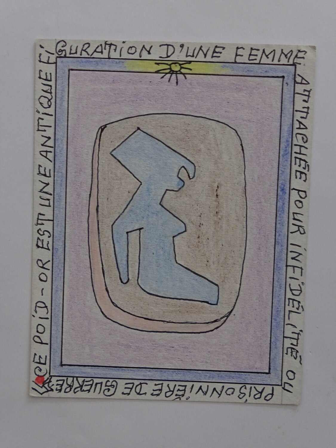 Figuration d´une Femme Frédéric Bruly Bouabré Werk auf Papier zu verkaufen